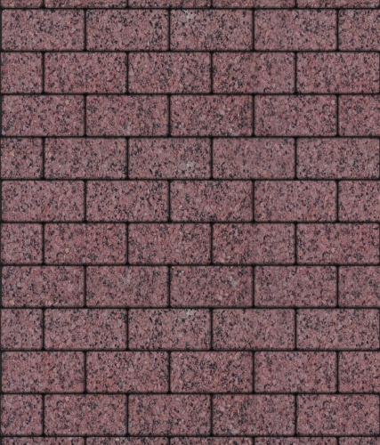 Тротуарная плитка ЛА-ЛИНИЯ, Гранит, Красный с черным, 100*200, высота 60