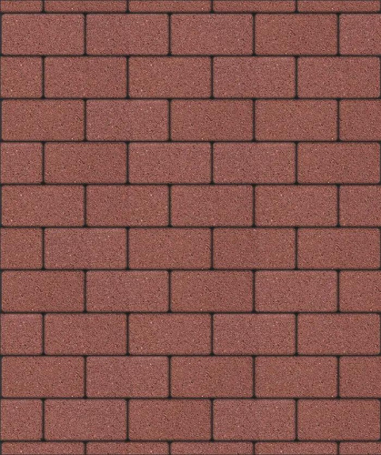 Тротуарная плитка Прямоугольник, Гладкий, Красный, высота 40 мм (100*200)