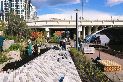 Тротуарная плитка Ригель, Гранит, Серый, высота 80 мм (66*196; 66*266; 66*326; 106*354; 106*446)