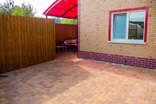 Тротуарная плитка Прямоугольник, Гранит, Осень, высота 40 мм (100*200)