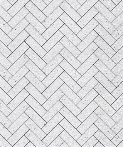 Тротуарная плитка Паркет, Мрамор, Белый, высота 60 мм (180*60)