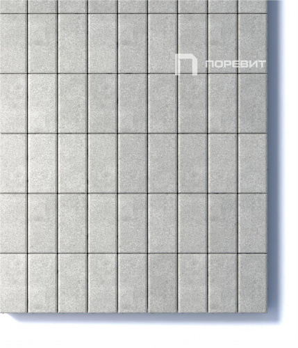 Тротуарная плитка Прямоугольник, Гладкий, Белый, высота 80 мм (100*200)