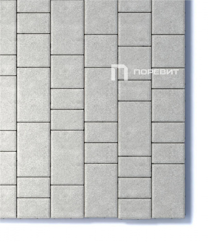 Тротуарная плитка Старый город, Гладкий, Белый, высота 60 мм (160*160; 260*160; 160*100)