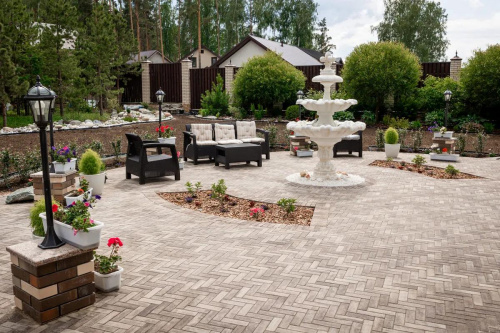 Тротуарная плитка Паркет, Гранит, Хаски, высота 60 мм (180*60)