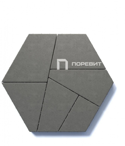 Тротуарная плитка Мозайка, Гладкий, Серый, высота 80 мм (559*361*280*408; 591*79*558*152*280; 280*420*243*280; 206*550*349*420;72*560*457*496;457*560*280*496)