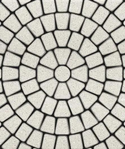 Тротуарная плитка Классико, Гладкий, Белый, высота 60 мм (86*115; 73*103*115; 48*120*115)