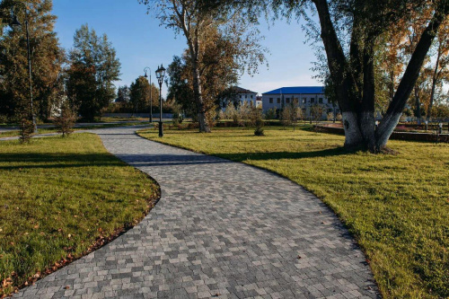 Тротуарная плитка Абрис, Гранит, Антрацит, высота 60 мм (73*91; 83*91; 93*91; 103*91; 113*91)