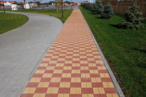 Тротуарная плитка Прямоугольник, Гладкий, Красный, высота 60 мм (100*200)
