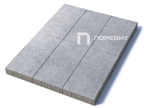 Тротуарная плитка Прямоугольник, Гранит, Белый, высота 80 мм (600*300)