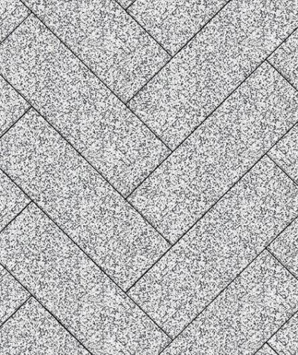 Тротуарная плитка Паркет, Мрамор, Белый с черным, высота 80 мм (600*200)