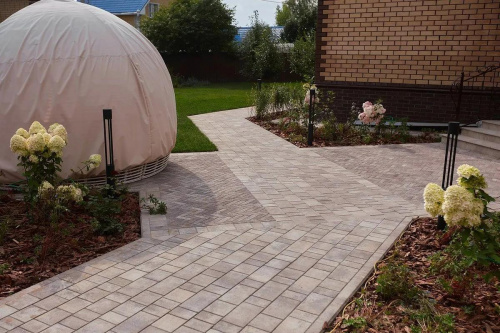 Тротуарная плитка Паркет, Гранит, Хаски, высота 60 мм (180*60)