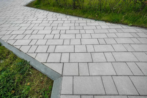 Тротуарная плитка Старый город, Гладкий, Белый, высота 60 мм (160*160; 260*160; 160*100)