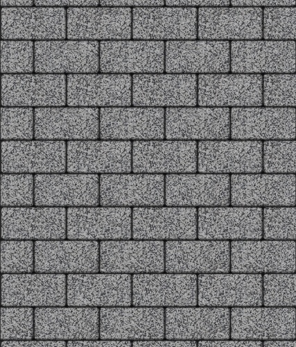 Тротуарная плитка ЛА-ЛИНИЯ, Стоунмикс, Серый с черным, 100*200, высота 60