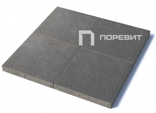 Тротуарная плитка Квадрат, Гранит, Серый, высота 60 мм (500*500)