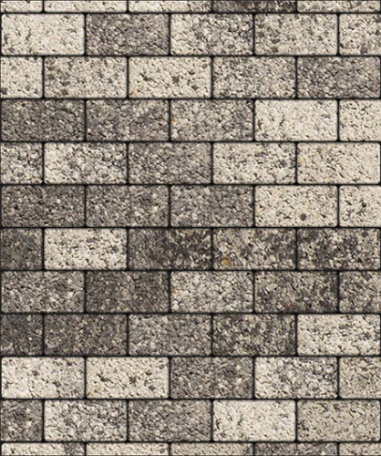 Тротуарная плитка ЛА-ЛИНИЯ, Листопад, Антрацит, 100х200, высота 80