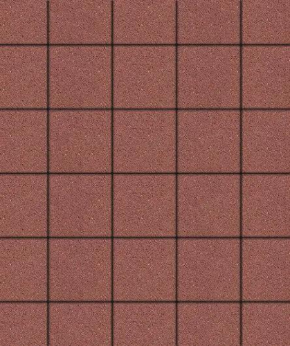 Тротуарная плитка Квадрат, Гладкий, Красный, высота 60 мм (200*200)