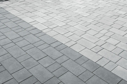 Тротуарная плитка Старый город, Гладкий, Белый, высота 60 мм (160*160; 260*160; 160*100)