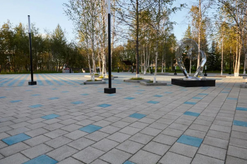 Тротуарная плитка Квадрат, Гранит, Серый, высота 60 мм (300*300)