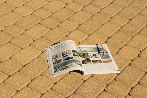 Тротуарная плитка Классико, Гранит, Желтый, высота 40 мм (115*172; 115*115)