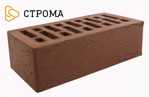 Кирпич коричневый рустик пустотелый полуторныйпо цене 61.35 руб./шт