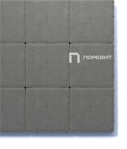 Тротуарная плитка Квадрат, Гладкий, Серый, высота 60 мм (300*300)
