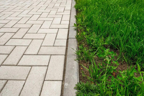 Тротуарная плитка Прямоугольник, Гладкий, Белый, высота 60 мм (100*200)