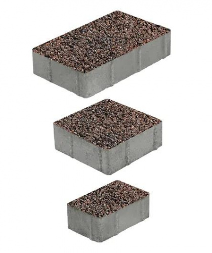 Тротуарная плитка Старый город, Гранит, Клинкер, высота 40 мм (160*160; 260*160; 160*100)