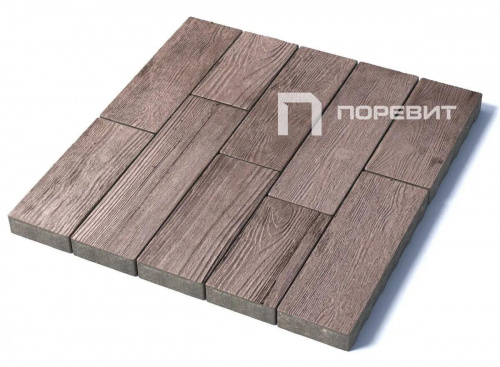 Тротуарная плитка Арбор, Арбор, Орех, высота 60 мм (450*190; 550*190; 650*190; 350*190)