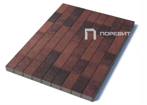 Тротуарная плитка Прямоугольник, Гранит, Клинкер, высота 60 мм (100*200)