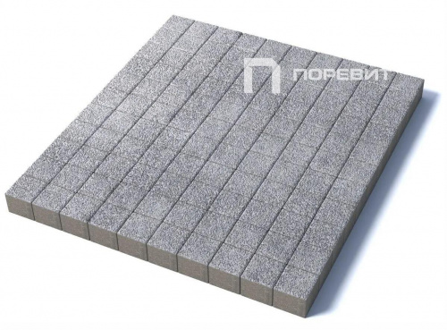 Тротуарная плитка Квадрат, Гранит, Белый, высота 80 мм (100*100)