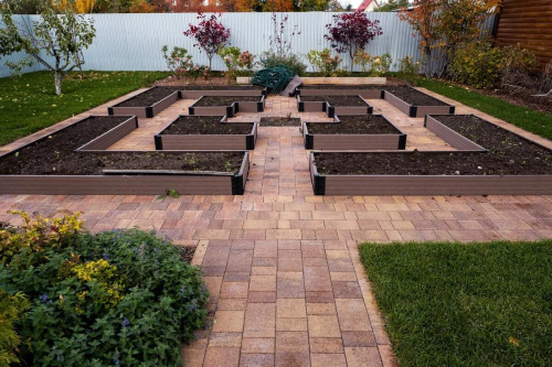 Тротуарная плитка Старый город, Гранит, Осень, высота 40 мм (160*160; 260*160; 160*100)